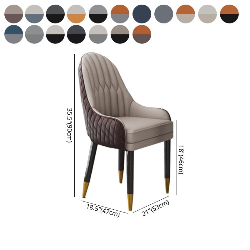 Orange-Black Upholstered Dining Chair V71165