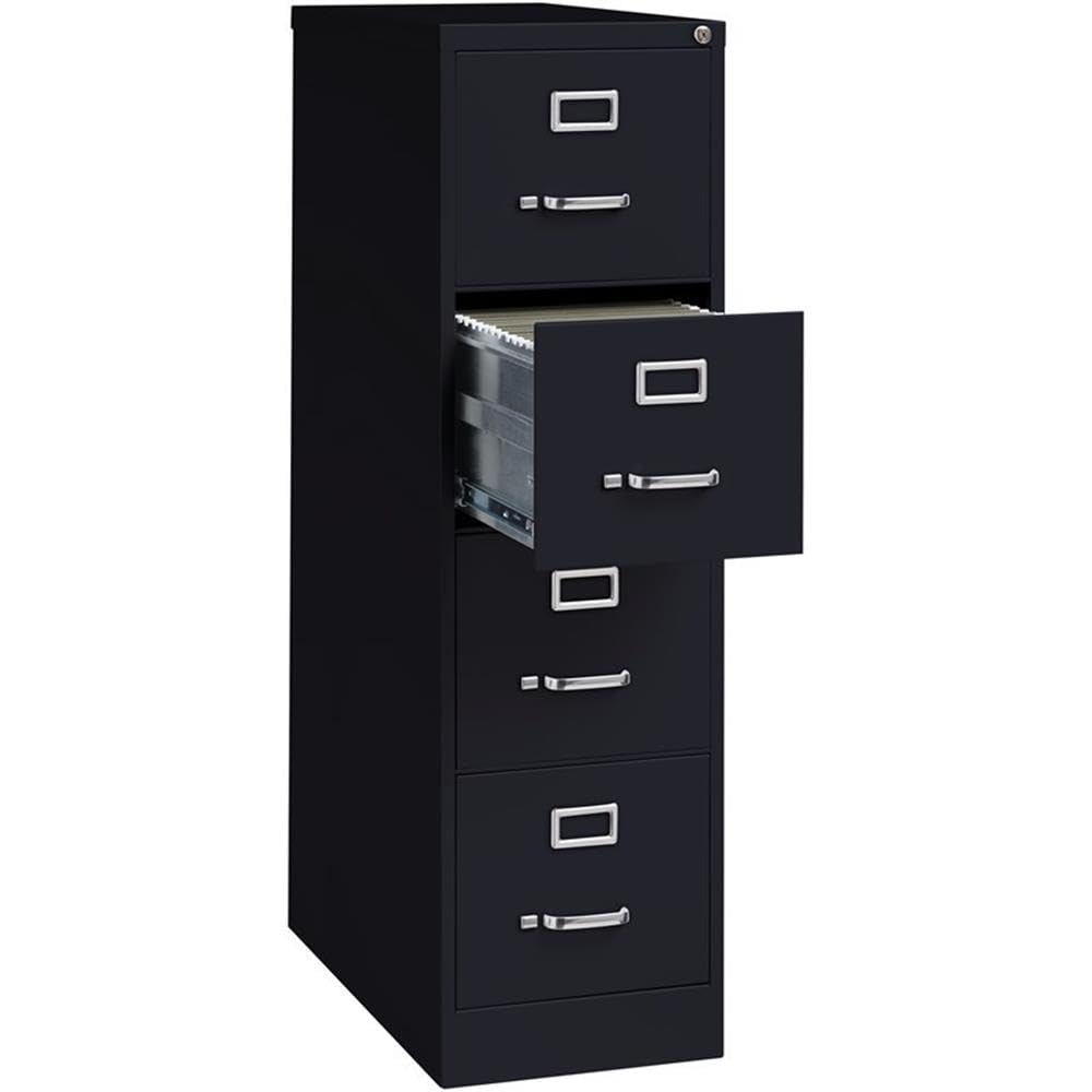 Black 4-Drawer Metal Vertical Filing Cabinet I56742