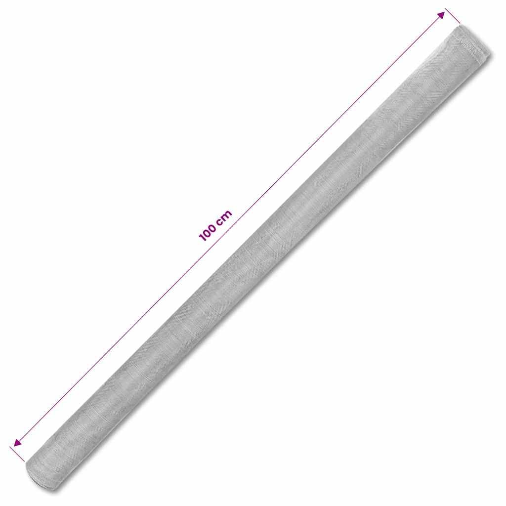 Aluminum Mesh Screen 39.4x196.9 Inches Silver Q45912