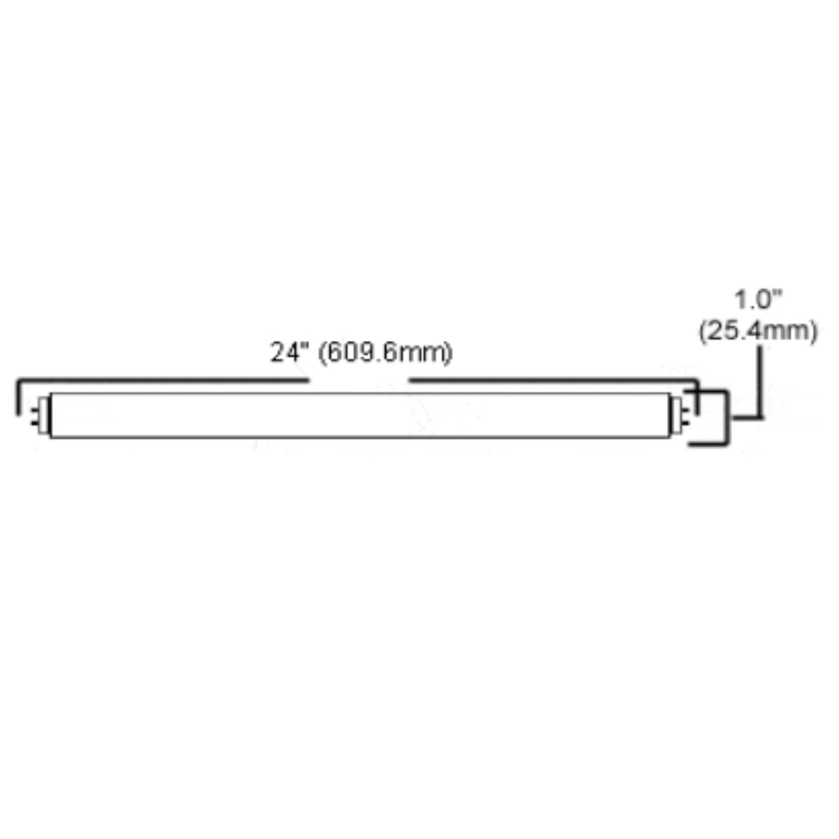 24 Inch T8 Fluorescent Tube Light Bulb 18W 4100K Cool White G13 Bi-Pin Base 1200 Lumen 2 Foot Linear Lamp Pack of 30 K249