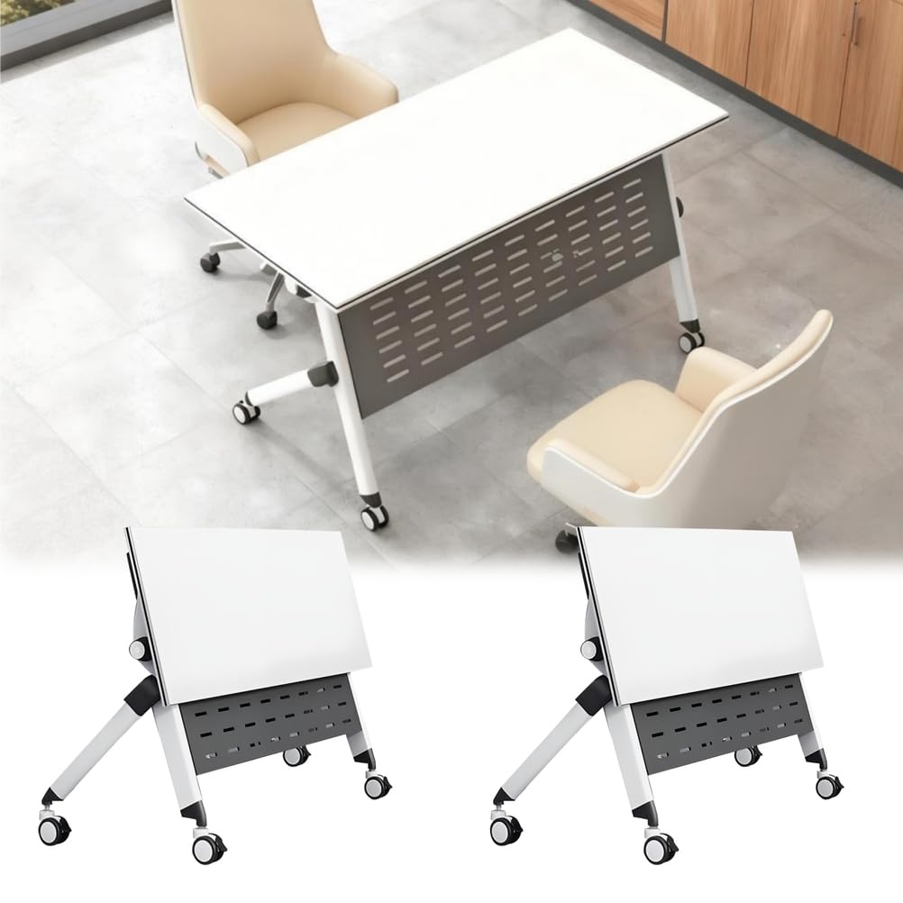 Folding Training Table with Glass Holder 2 Pack A834804