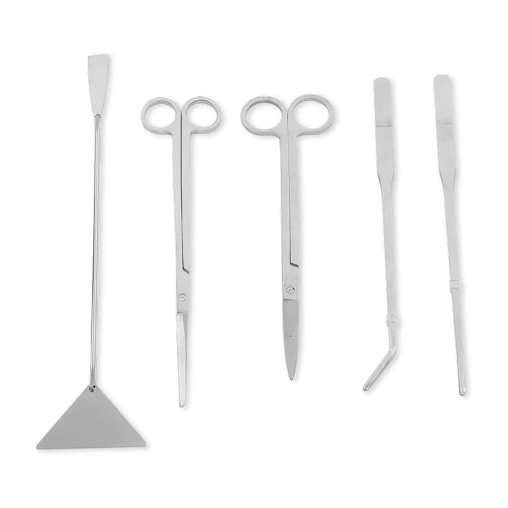 5 in 1 Stainless Steel Aquarium Scissors Tweezers Spatula T46970