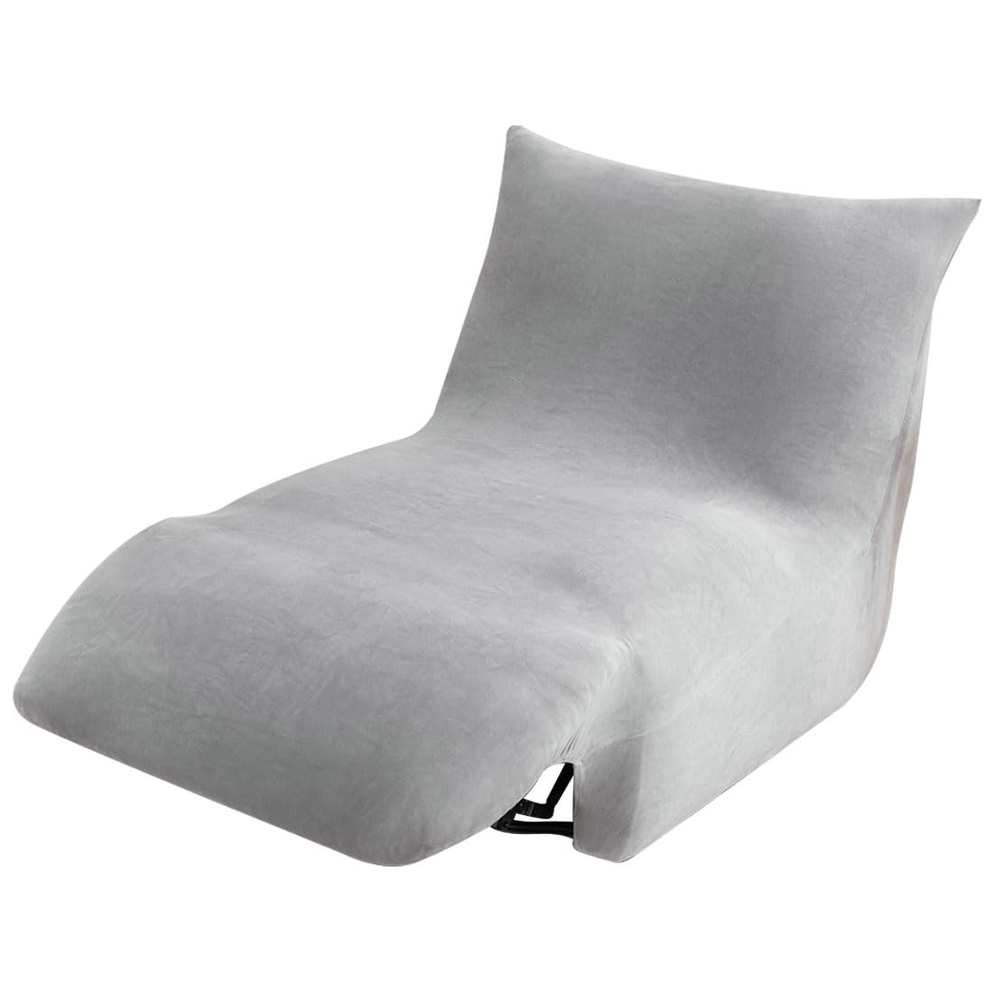 Light Gray Velvet Oversized Recliner Chair Cover F38502