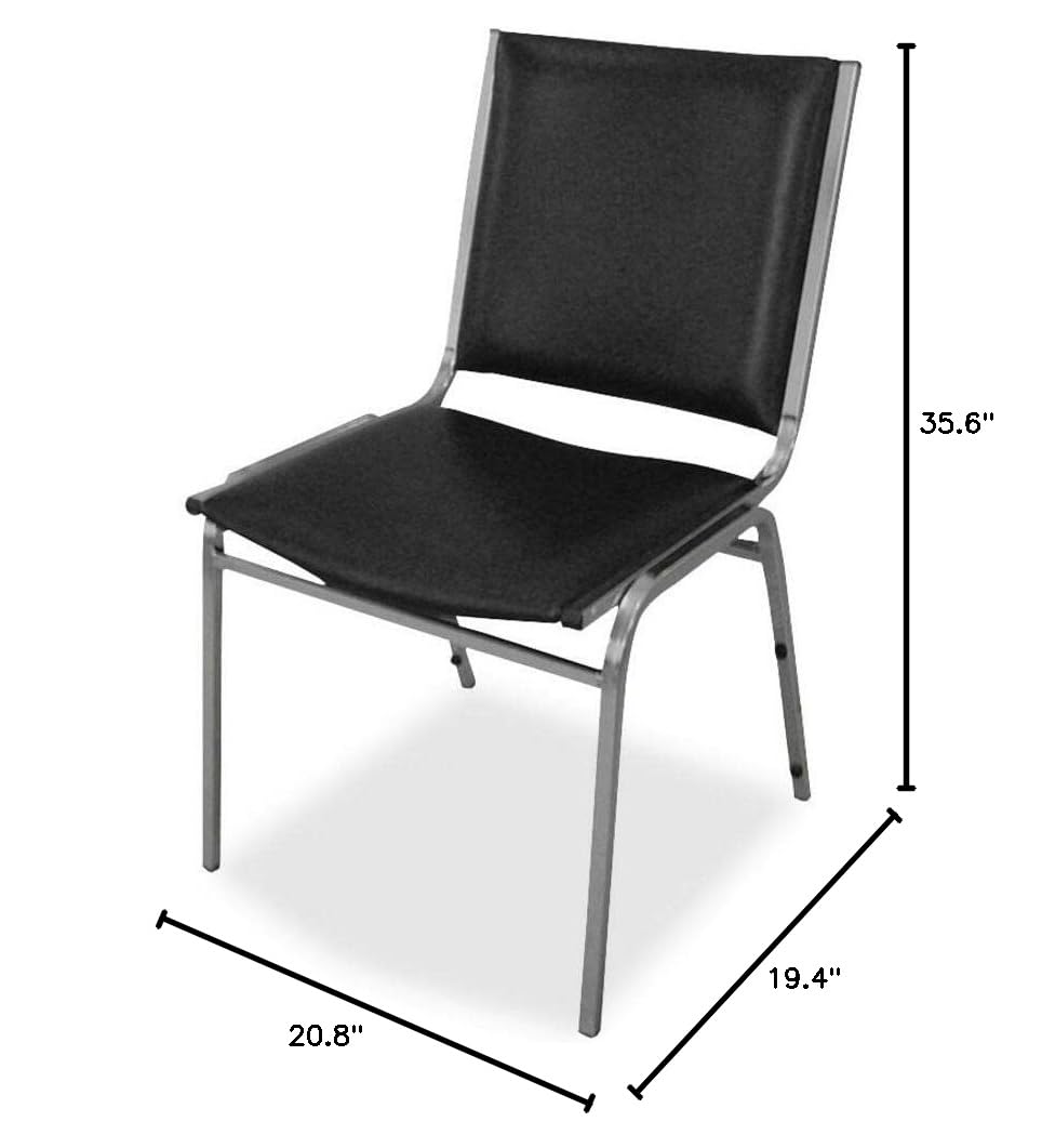 Black Armless Stacking Chairs J49107