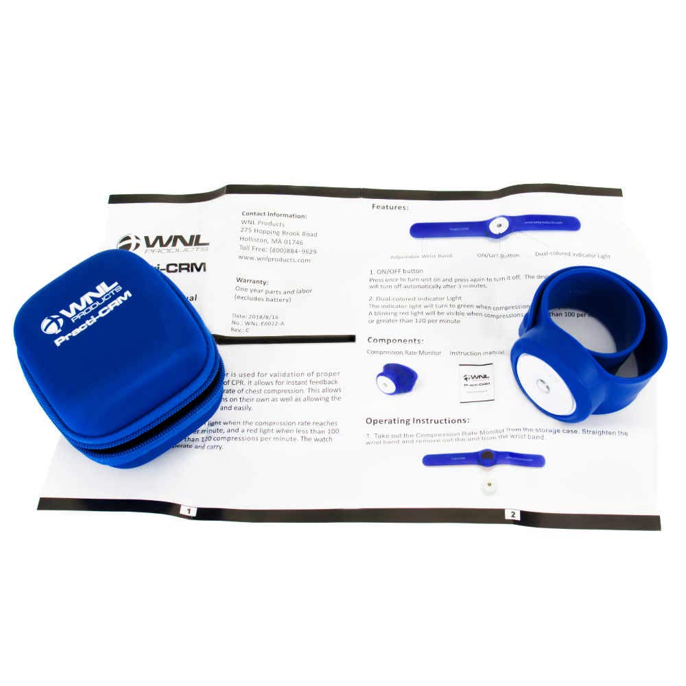 CPR Compression Rate Wrist Monitor & Soft CPR Mask L6730