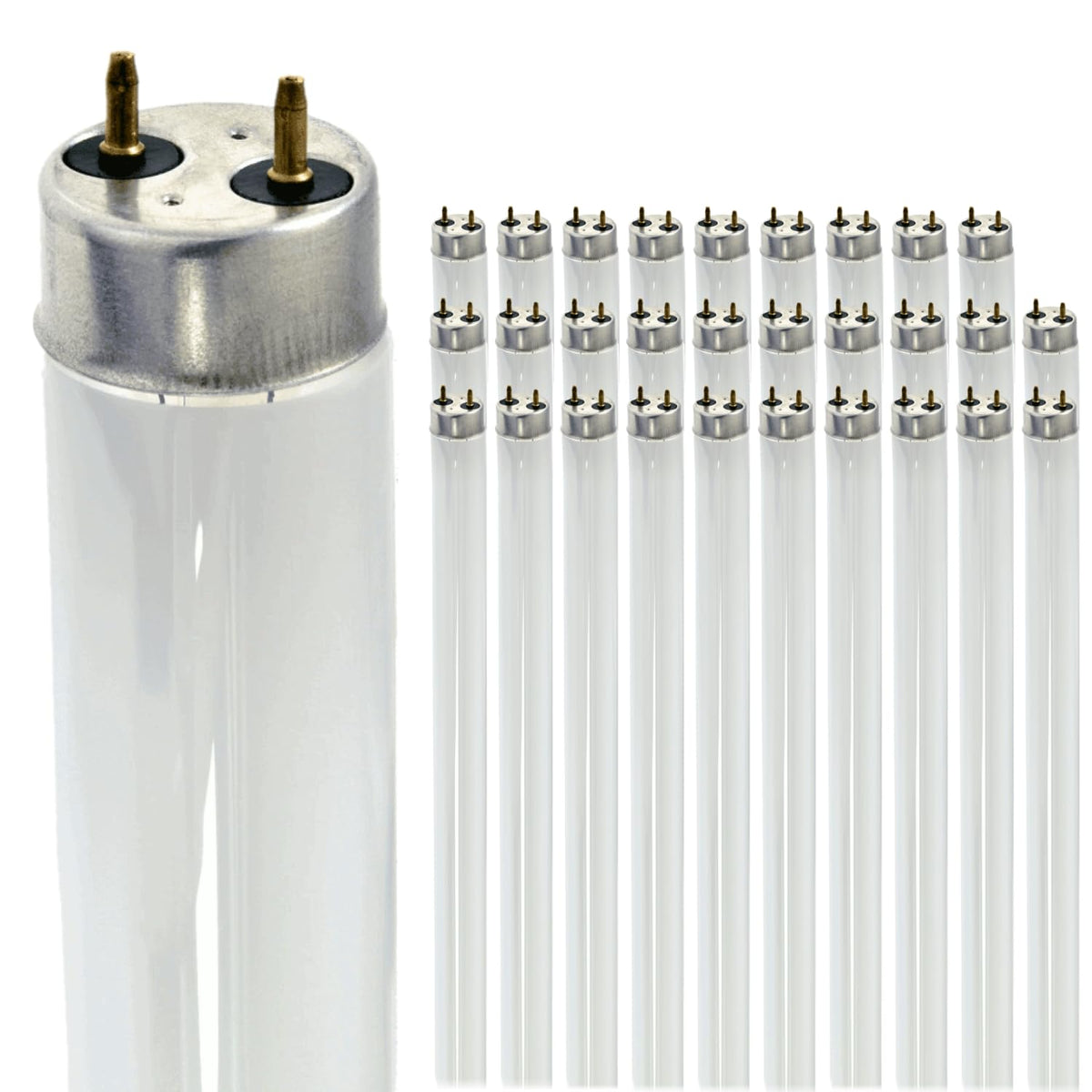 24 Inch T8 Fluorescent Tube Light Bulb 18W 4100K Cool White G13 Bi-Pin Base 1200 Lumen 2 Foot Linear Lamp Pack of 30 K249