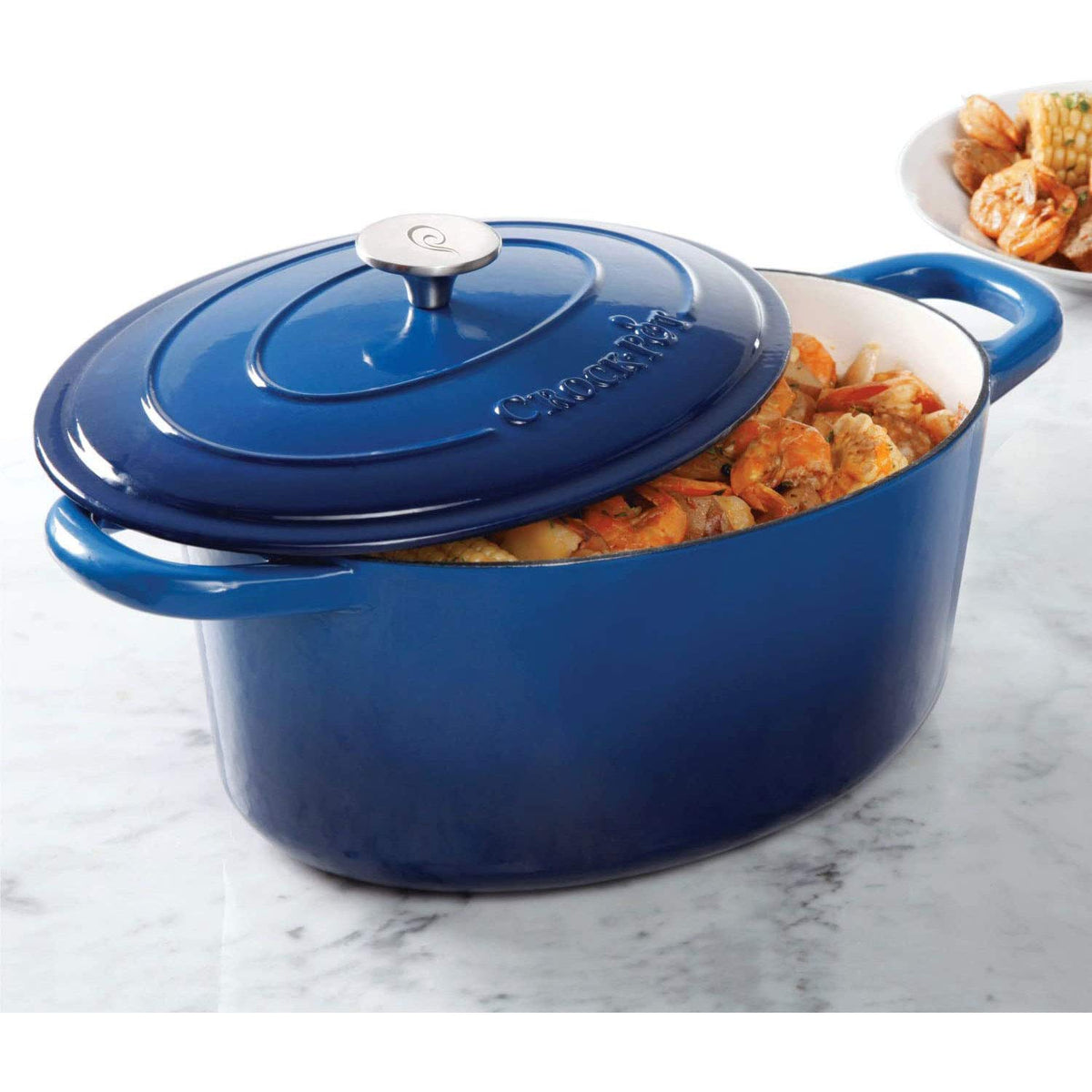 7-Quart Oval Enameled Cast Iron Dutch Oven with Lid S457