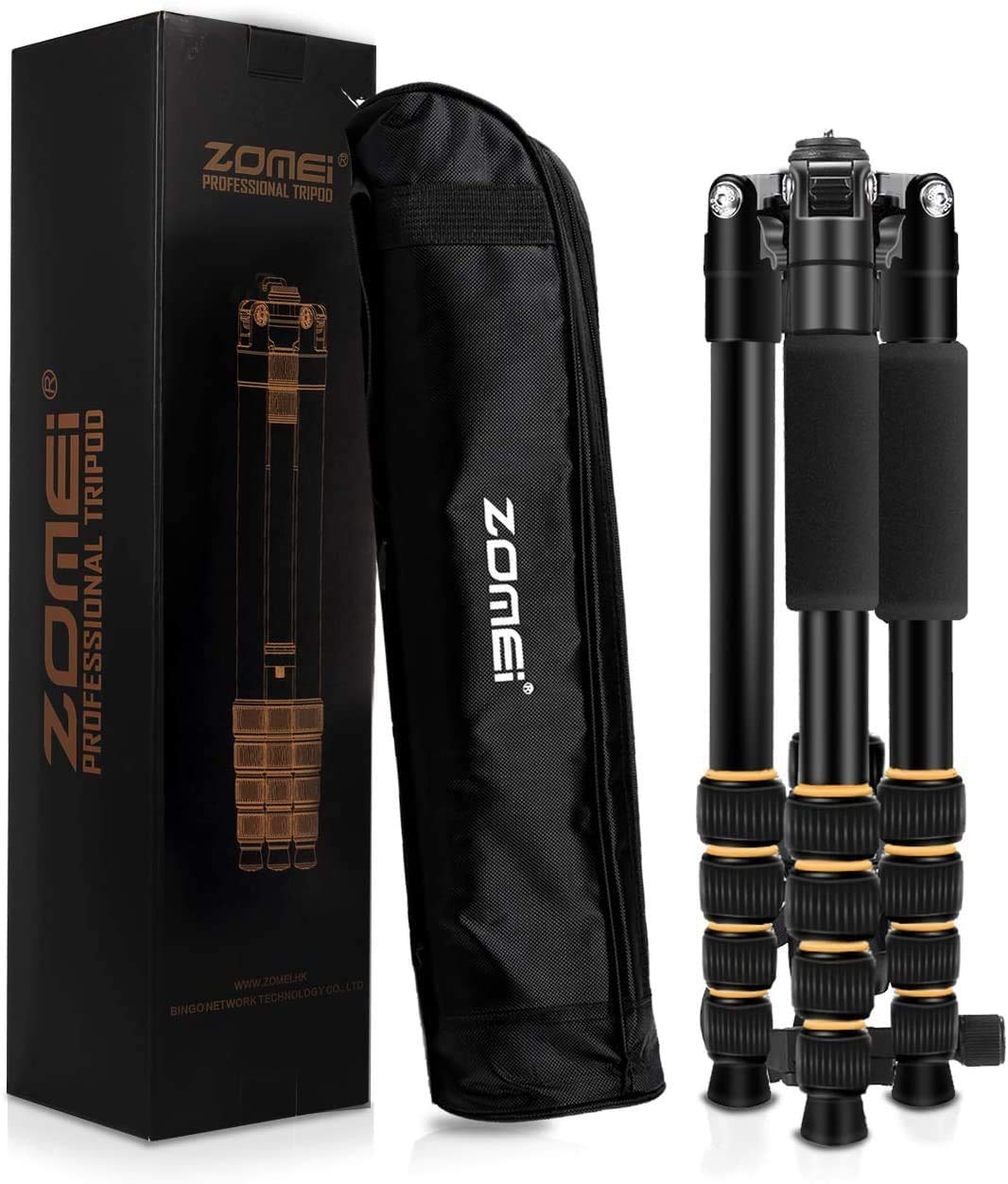 Camera Tripod with Ball Head Quick Release Plate and Carrying Case J977309
