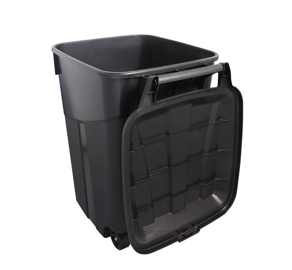 Black 45 Gallon Wheeled Plastic Garbage Can M583