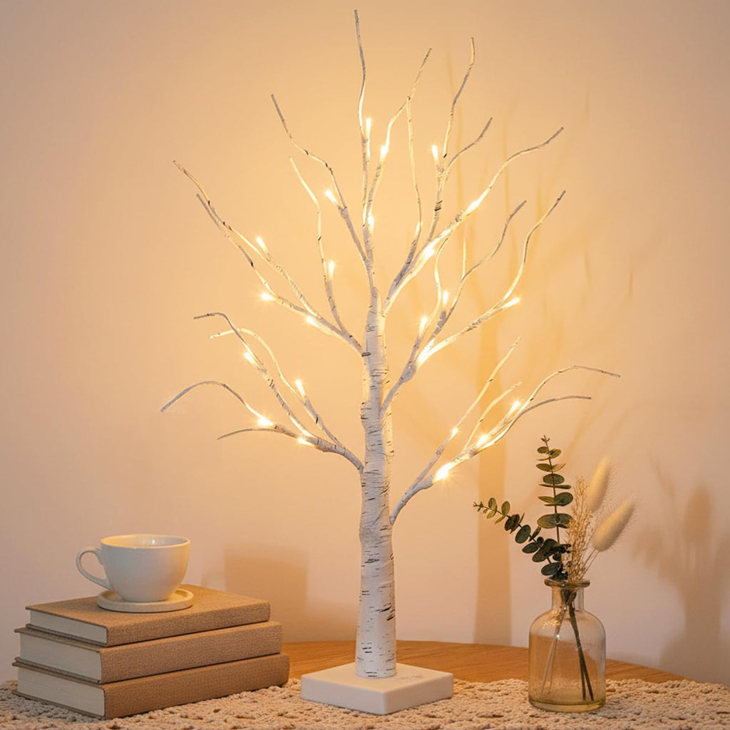 Lighted Birch Tree with Lights Q17756
