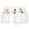 16 Panel 32''H Plastic Dog Playpen with Lockable Door H52533