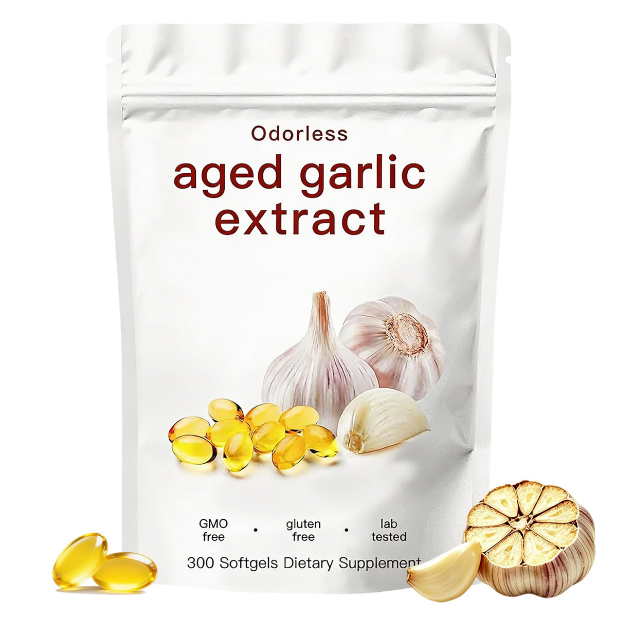 Odorless Garlic Supplement 300 Count Softgels M376653