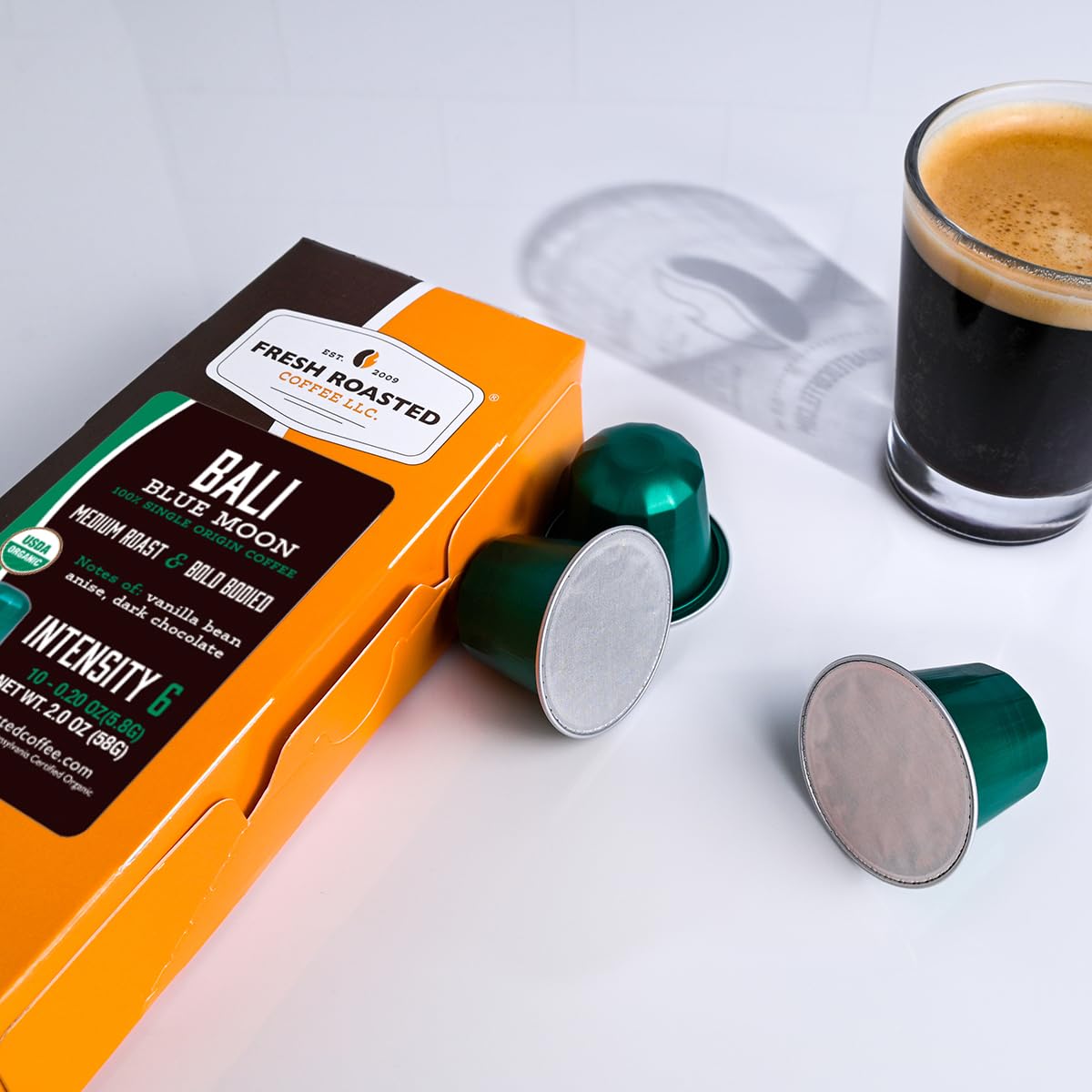 Organic Espresso Capsules for Nespresso OriginalLine, 120 Aluminum Capsules D25114