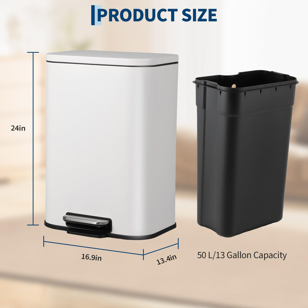 Stainless Steel 50L Trash Can A165