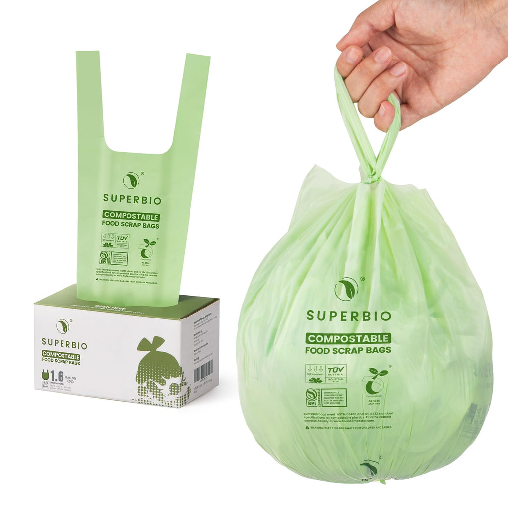 1.6 Gallon Compostable Food Scrap Bags V81230