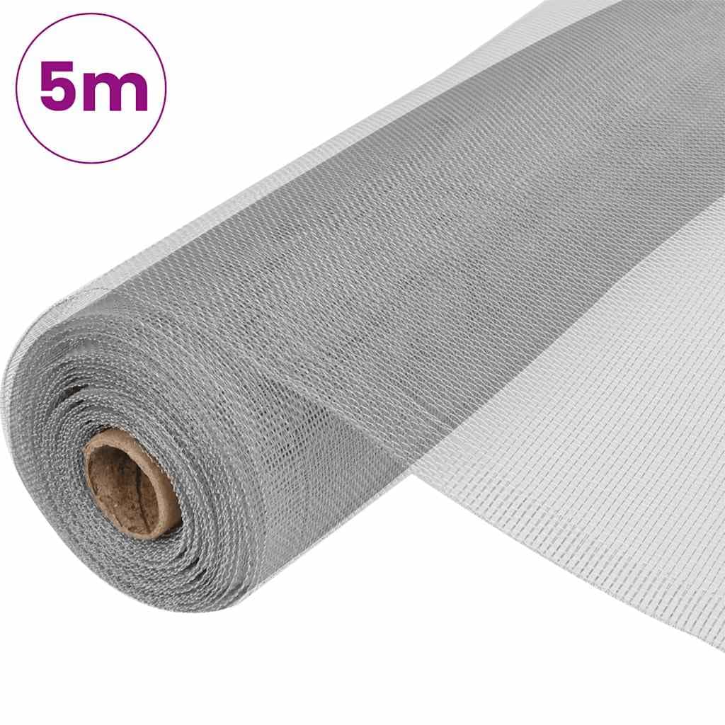 Aluminum Mesh Screen 39.4x196.9 Inches Silver Q45912