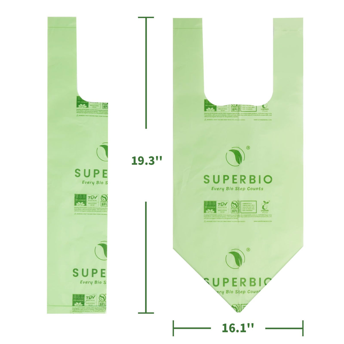1.6 Gallon Compostable Food Scrap Bags V81230