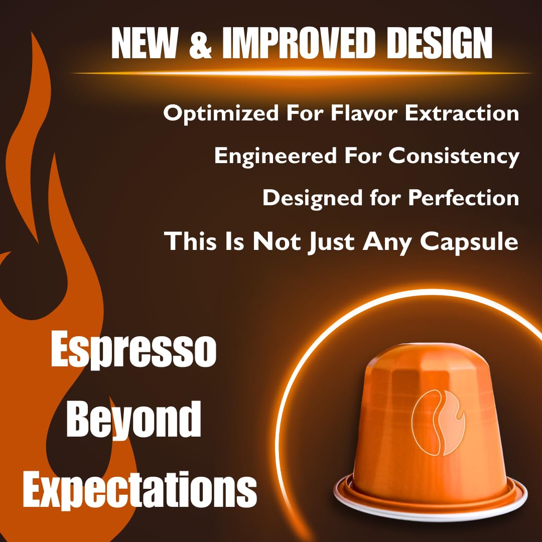 Organic Espresso Capsules for Nespresso OriginalLine, 120 Aluminum Capsules D25114