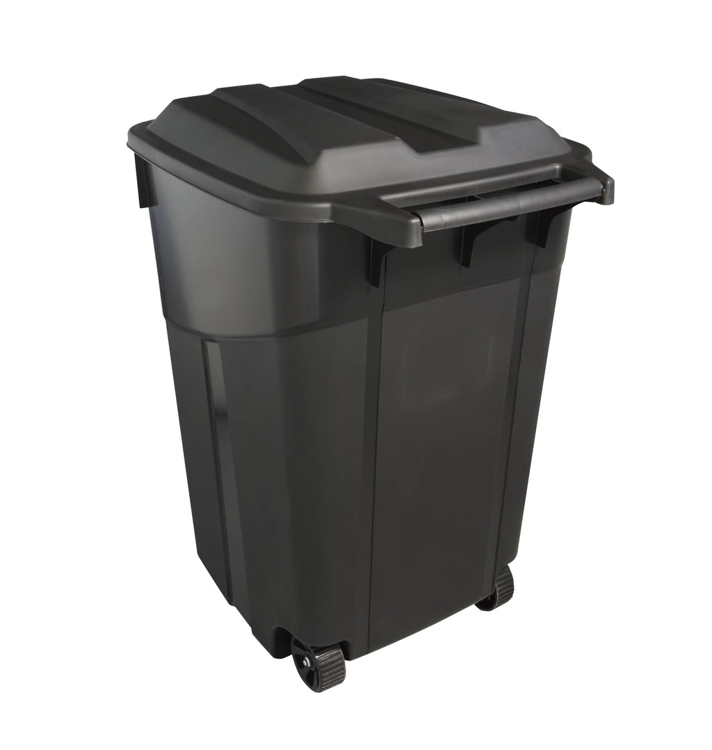 Black 45 Gallon Wheeled Plastic Garbage Can M583