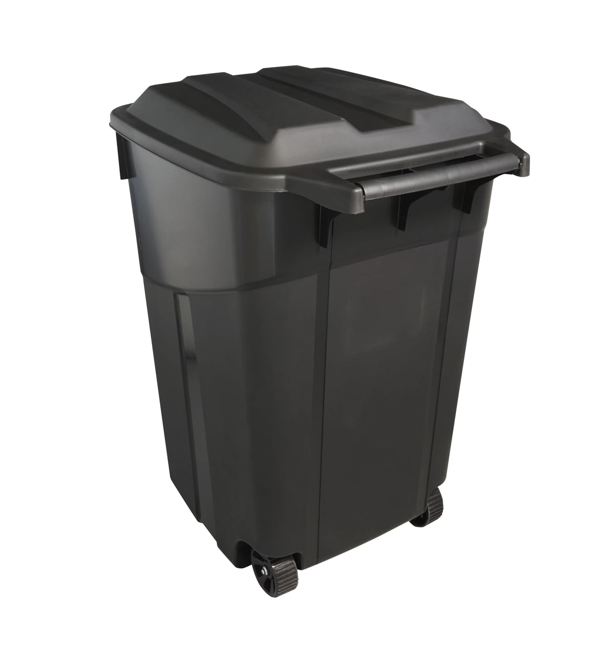 Black 45 Gallon Wheeled Plastic Garbage Can M583