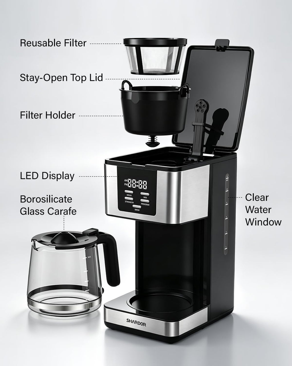 12-Cup Programmable Coffee Maker J316