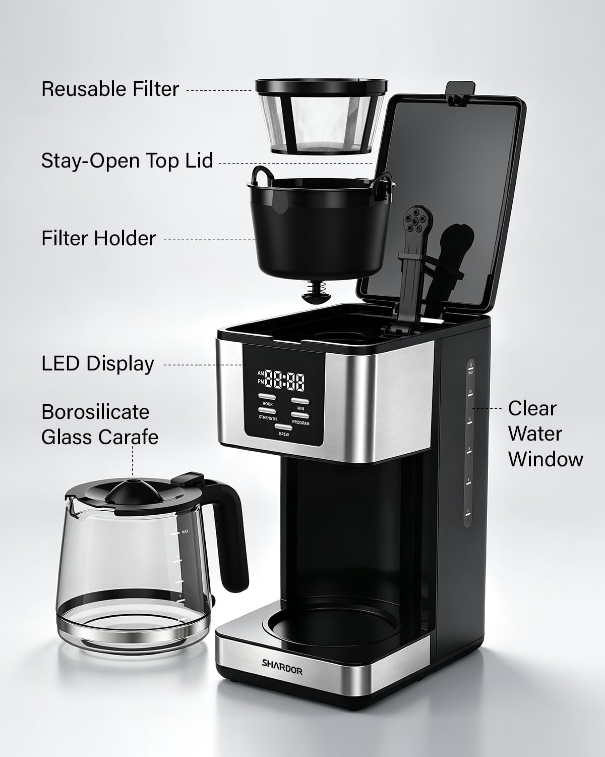 12-Cup Programmable Coffee Maker J316
