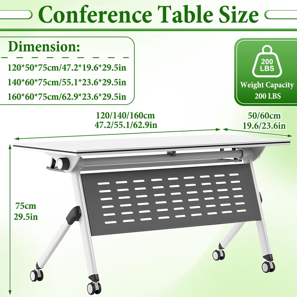 Folding Training Table with Glass Holder 2 Pack A834804