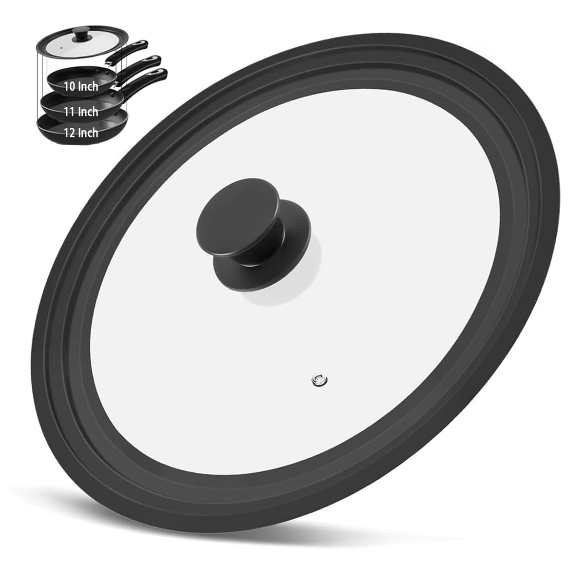Silicone Glass Pan Lid for 10, 11, 12 Inch Pots & Skillets L615