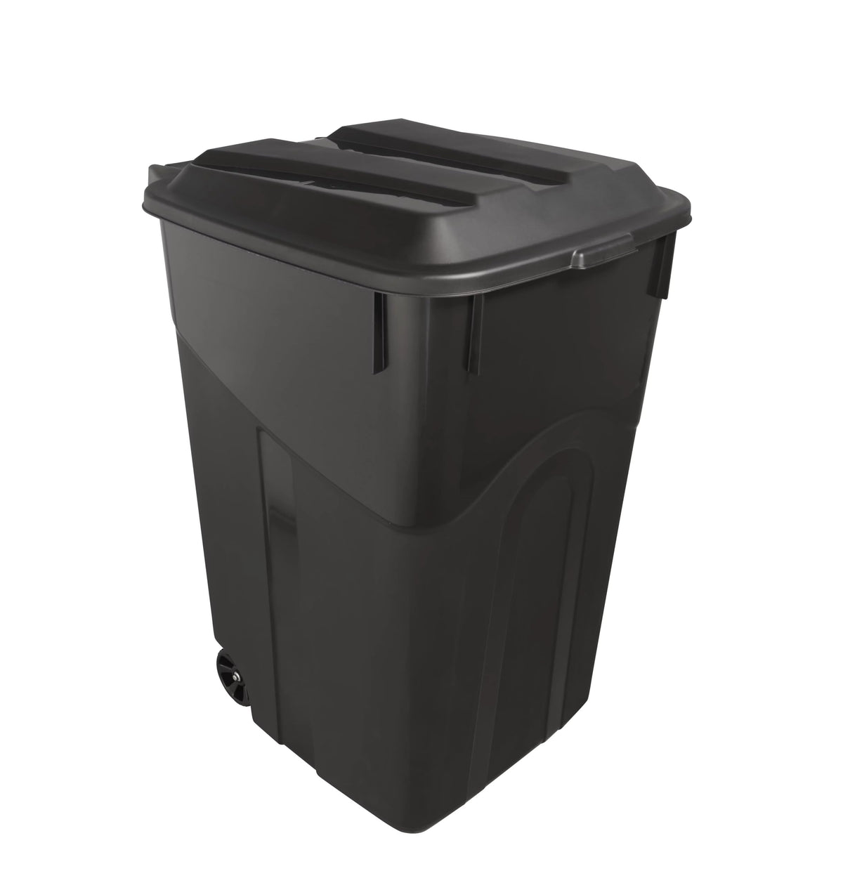 Black 45 Gallon Wheeled Plastic Garbage Can M583