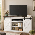 White Sliding Barn Door TV Stand C4981