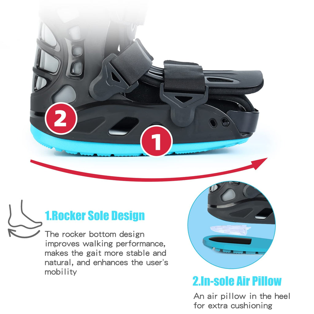 Black Medium Inflatable Walking Boot H174444