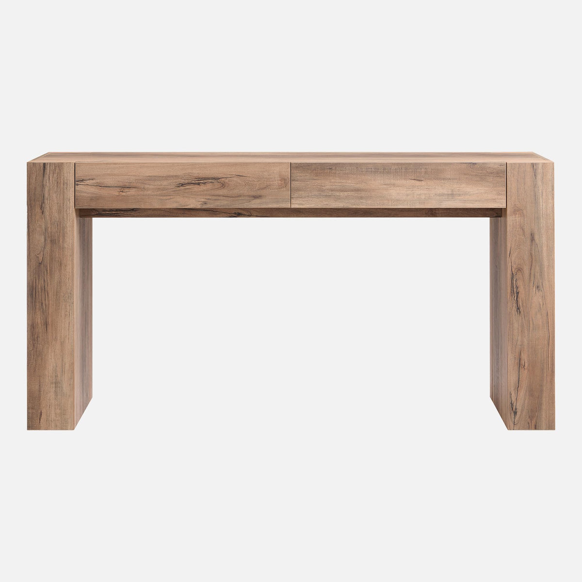 Rustic Oak Console Table with Drawers P600