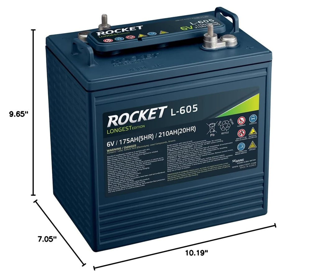 6V 210Ah Golf Cart Battery Set of 4 V2829
