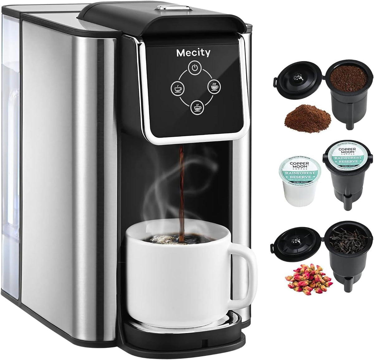 3 in 1 Single Serve Coffee Maker with 50 Oz Water Reservoir S22787