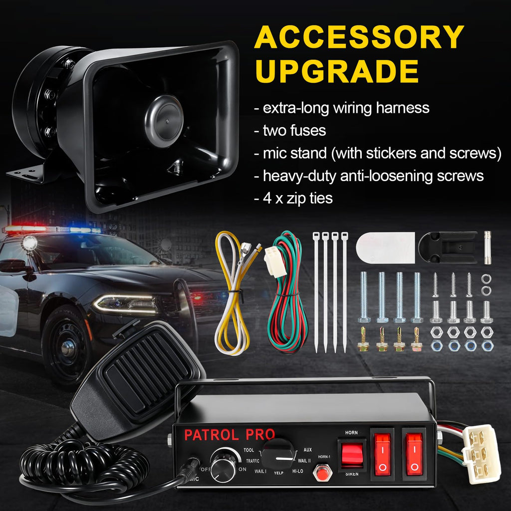 Police Siren PA System with Handheld Mic W454088