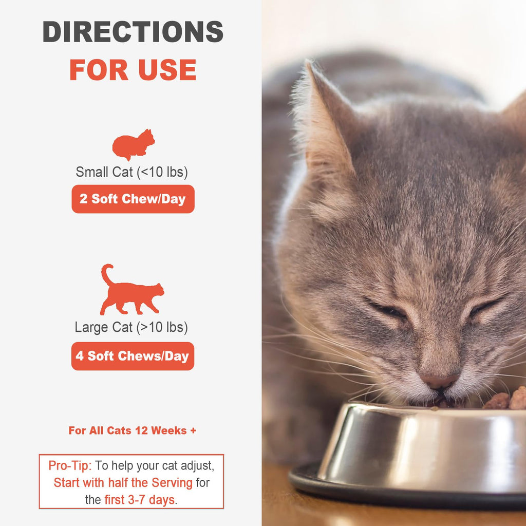 Hairball Control Soft Chews for Cats, Chicken Flavor, 100 Count H9786