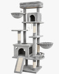 70 Inch Cat Tree with Scratching Post and Hammock S246057