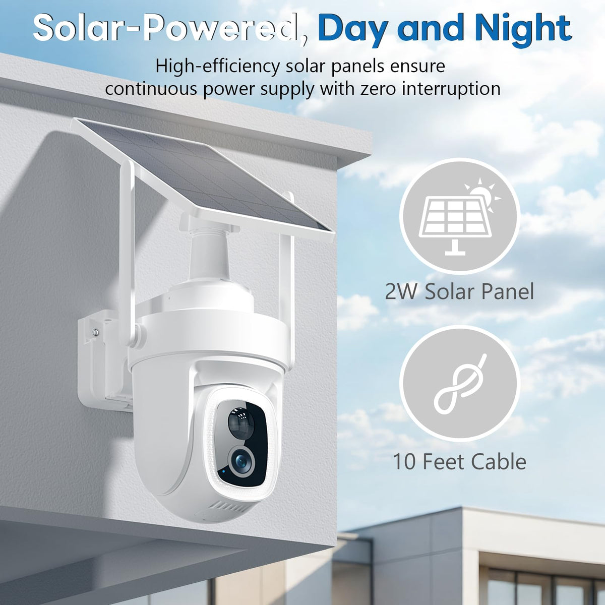Solar Security Cameras Wireless Outdoor with Local Storage Base Z376992