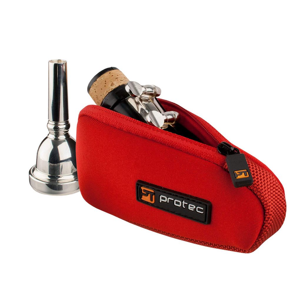 Red Neoprene Trombone/Alto Saxophone Mouthpiece Pouch V5930