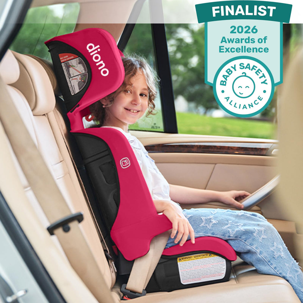 Pink Foldable High Back Booster Seat B1911