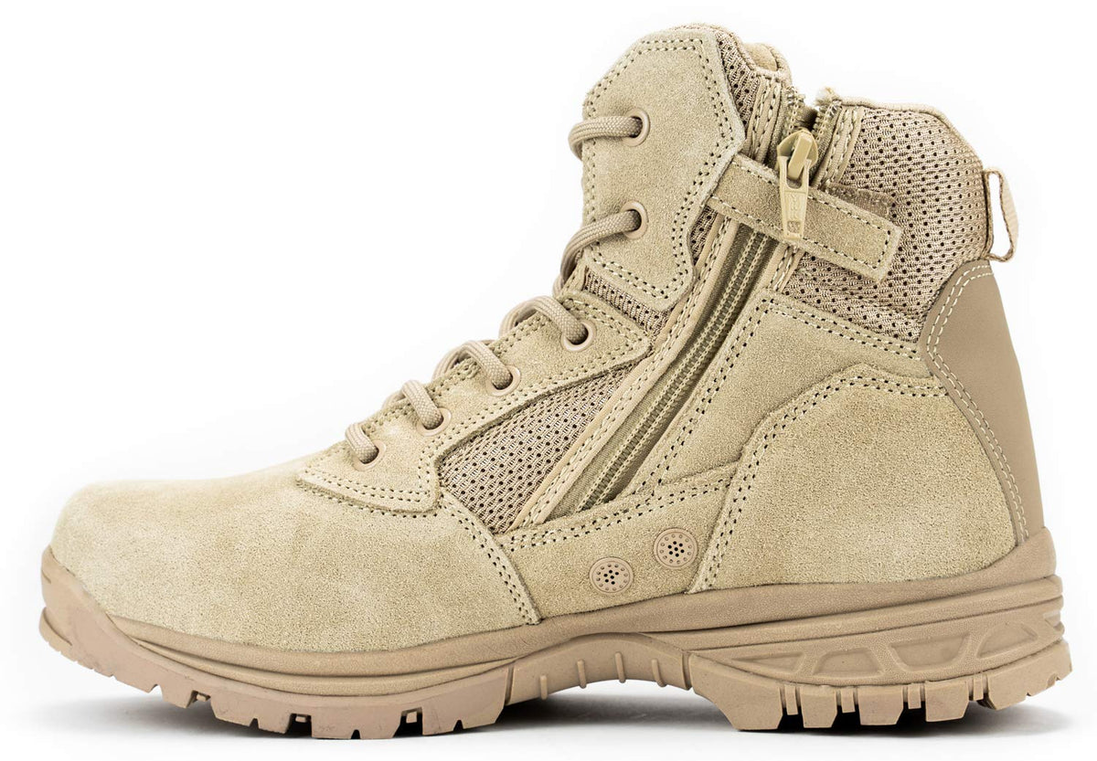 Tactical Combat Boots with CoolMax Lining and Slip Resistant Sole Y256