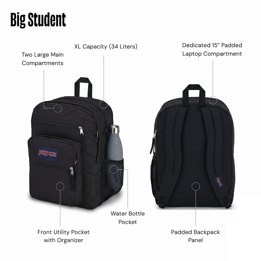 Laptop Backpack with 2 Compartments Black X7914
