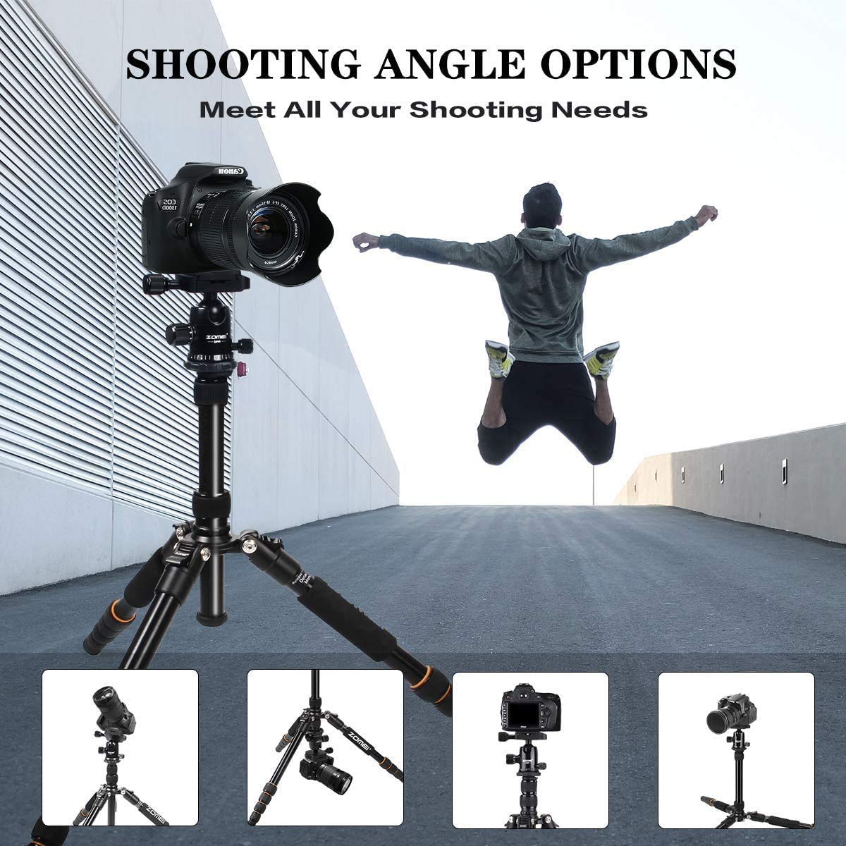 Camera Tripod with Ball Head Quick Release Plate and Carrying Case J977309
