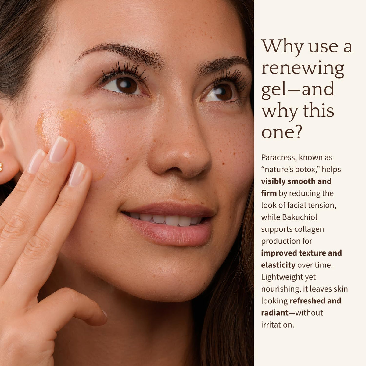 Antioxidant Renewing Gel Face Moisturizer with Bakuchiol Vitamin C Ester & Prickly Pear 1 oz I371814