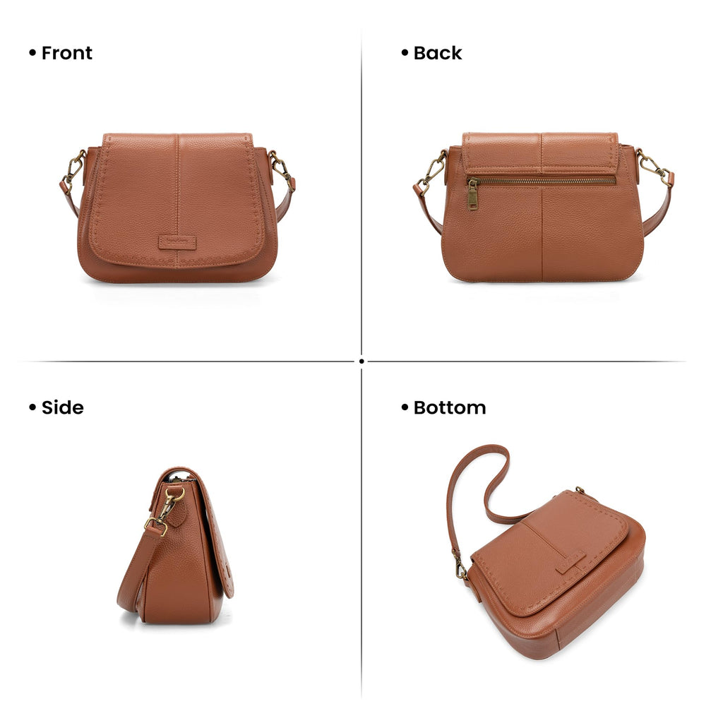 Genuine Leather RFID Blocking Crossbody Bag D198
