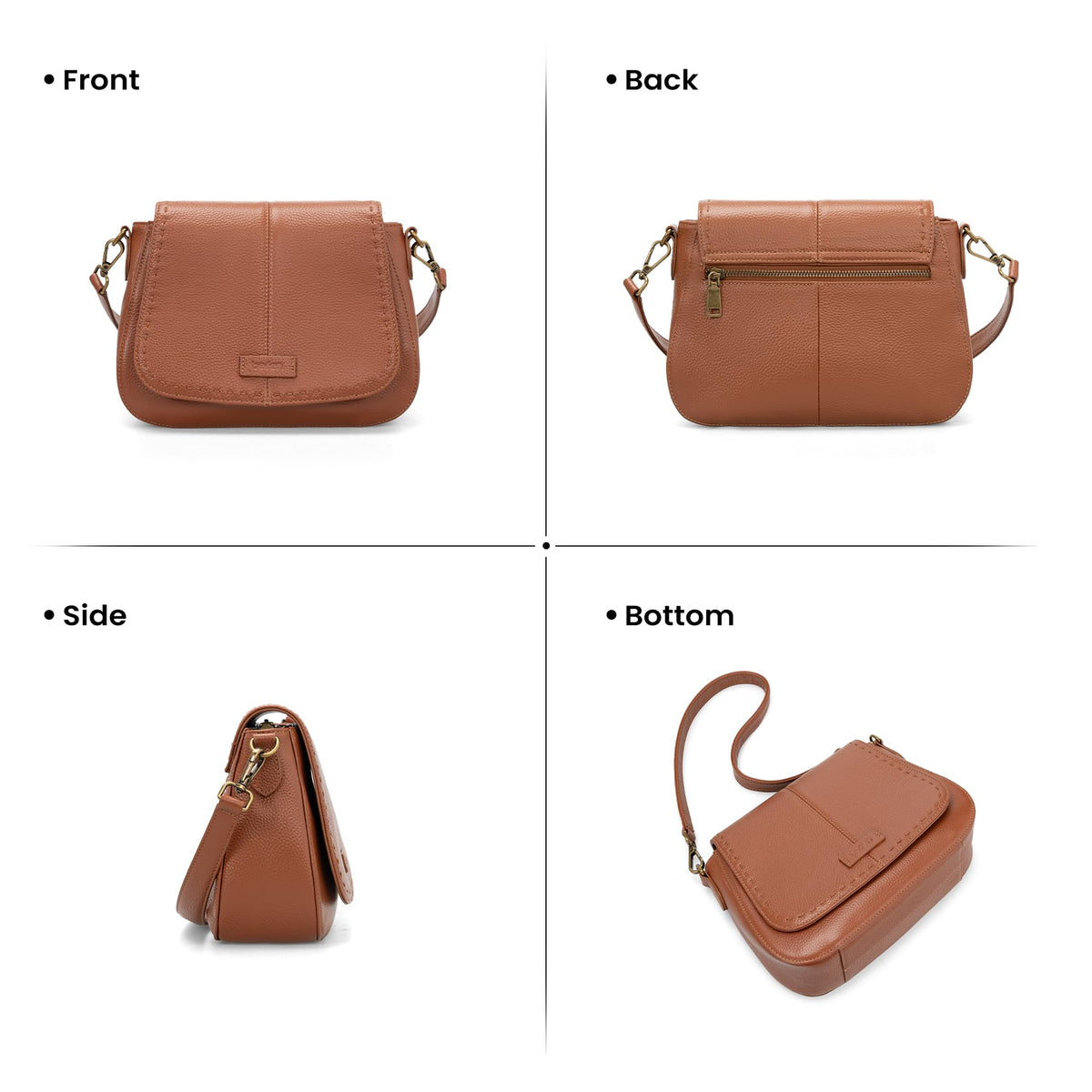 Genuine Leather RFID Blocking Crossbody Bag D198