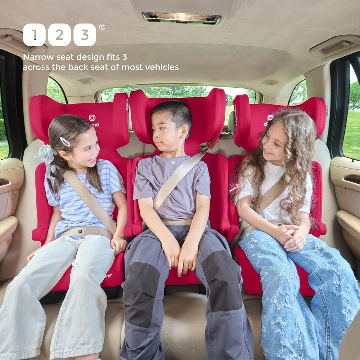 Pink Foldable High Back Booster Seat B1911