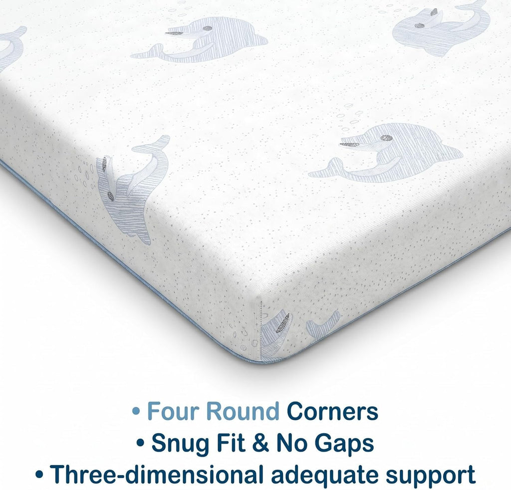 Trifold Pack and Play Mattress Topper, 38x26 Dual Firmness U564