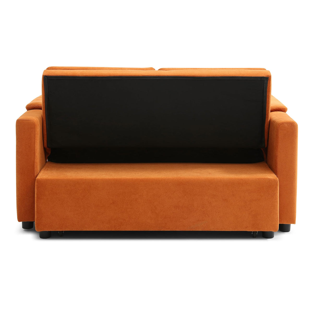 Orange Velvet Sleeper Sofa T242