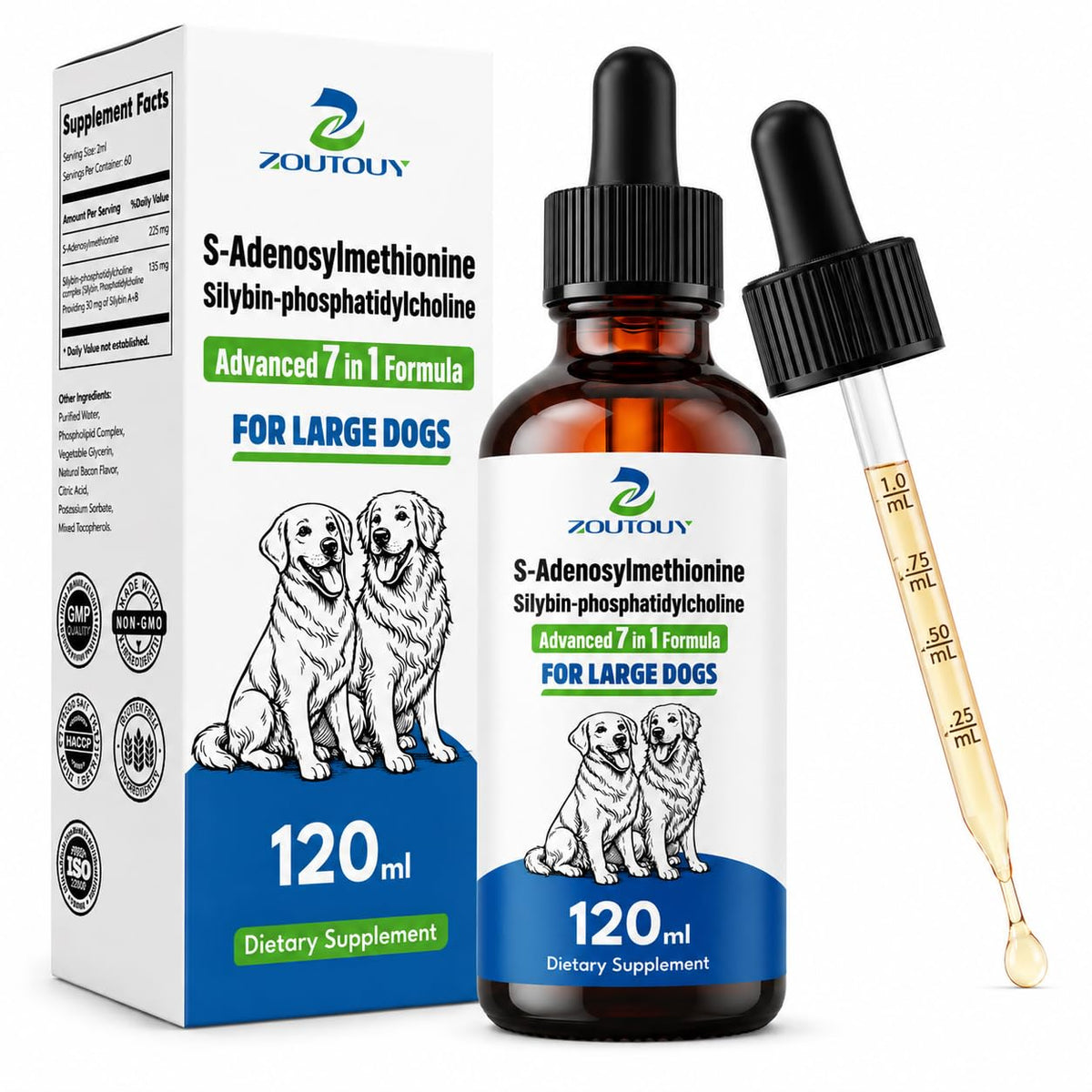 Dog Liver Supplement with Silybin, Milk Thistle, 120ml I325209